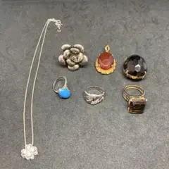 925 SILVER すべて刻印あり ネックレス　トップ　リング　62g 断捨離