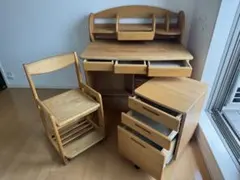 たのメル便】➀引き出し付き 学習机 本体 - メルカリ