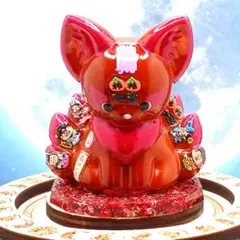 オルゴナイト狐さんNo.405 オルゴナイト 九尾狐 天然石 - 『lai lea』インテリアに馴染む