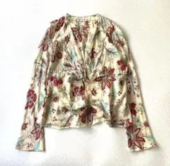 MARNI マルニ　イタリア製　綿100% 花柄ブラウス　薄手　ベージュのサムネイル