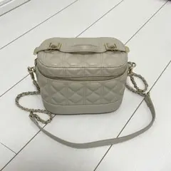 RANDA キルティング バニティショルダーバッグ クリーム