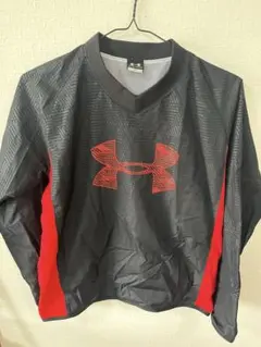 【UNDER ARMOUR】ブラック/レッド 長袖ピステ