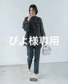 LAUTREAMONTドット柄 2wayボウタイブラウスのサムネイル