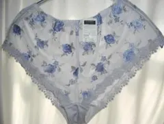 ②新品タグ付 ジャンルイシェレル タップパンツ ミストグレー バイオレット 薔薇