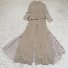 美品✨FRAY I.Dプリーツコンビベアワンピース ロング丈　ベルト付き
