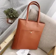 トートバッグ ブラウン A4可能ポケットあり