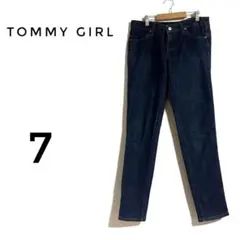 トミーガール　デニム　パンツ　カジュアル　リボン　ガーリー　サイズ7 かわいいのサムネイル