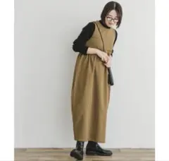 アイテムズ　裏起毛コクーンワンピース　フリーサイズ