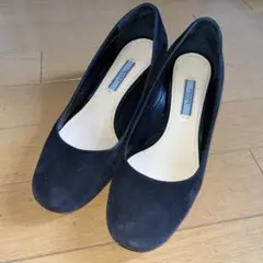 【PRADA】 パンプス ベロア 5センチ37 24センチ