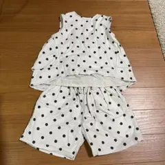 BREEZ 水玉模様 タンクトップとショートパンツ セット