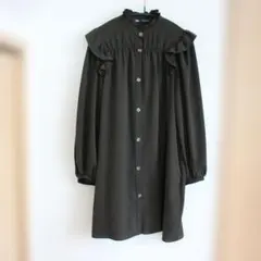 ZARA ザラ チュニックシャツワンピース XSサイズ カーキ