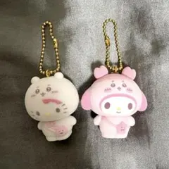 ちいかわ サンリオ シークレットフロッキーマスコットチャーム キティ