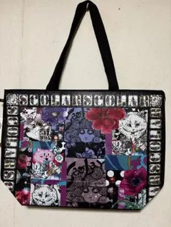 ScoLar トートバッグ 猫柄 ブラック 新品タグ付き