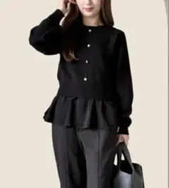 しまむら kana ニットプルオーバー 黒