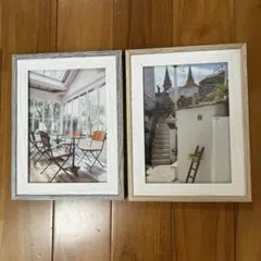 木製フォトフレーム2個セット