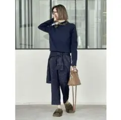 L'Appartementフィブリルサテンカーゴパンツオリーブ 40アパルトモン