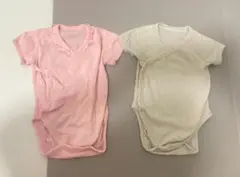 まとめ売り　UNIQLO 綿100% 前開きボディスーツ　2点セット