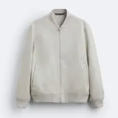 ZARA ホワイト フェイクスエードボンバージャケットMサイズ