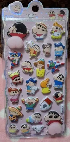 しんちゃん シールセット★立体シール★おしりぷにぷに