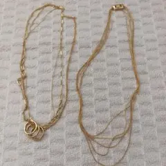 ゴールドカラー ネックレス 2点セットのサムネイル