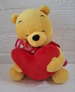 【最終価格】【レア】くまのプーさん ぬいぐるみ メッセージ入れ筒付き ハート♥️