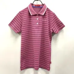 古着 ELLE GOLF 半袖ポロシャツ ゴルフウェア サイズ11 ボーダーのサムネイル