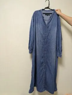 URBAN RESEARCH デニムロングシャツ ワンピース 36　S　ブルー