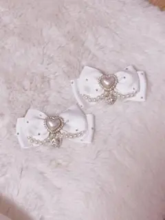 ROJITA パール付きビジュリボンクリップSET