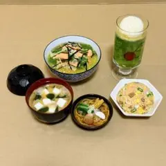 食品サンプル クリームソーダ みそ汁 チャーハン ラーメン お茶漬け 5個セット