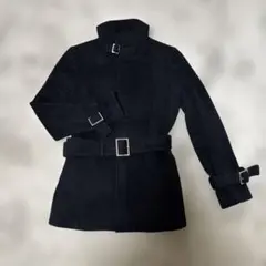 BOSCH ボッシュ ベルト付き スタンドカラー ハーフ コート size36