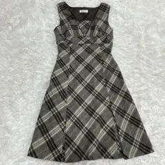any SiS エニィスィス チェック ノースリーブワンピース ラメライン