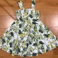 美品☆120☆べべ☆グリーンワンピース