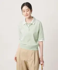 ebure エブール ハイクラスコンパクトコットンポロカラーニット 26SS