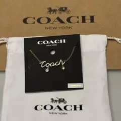COACH コーチ シグネチャー ロゴネックレス②