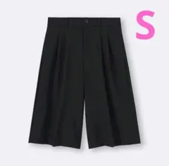 新品【GU ジーユー バミューダショートパンツ ブラック S】