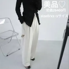 【美品】CLANE SIDE CIRCLE CUT PANTS-Ivory