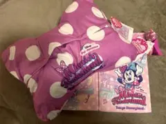 【新品】ミニーのファンダーランドポータブルクッション ブランケット2点セット