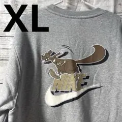 ナイキ　フリース クルーネックスウェットシャツ　ダークグレーヘザー/セイル　XL