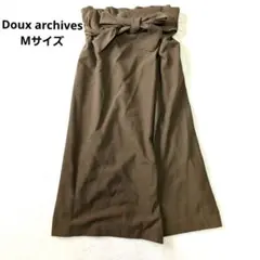 Doux archives M ブラウン リボン ベルト付き ミモレ丈 フレアのサムネイル