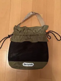 1月中のみ値下げ　RISLEY メッシュハンドバッグ オリーブグリーン/ブラック