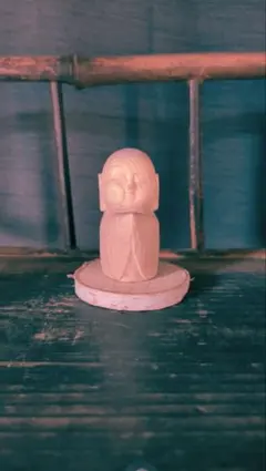 木彫り 仏像 置物 ハンドメイド 一点物 お地蔵さん 地蔵