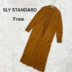 【スライスタンダード】F レディース　ロングカーディガン　綿100% キャメル