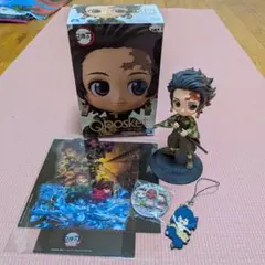 鬼滅の刃 Qposket 竈門炭治郎 Bセピアカラー、ラバーストラップ 伊之助
