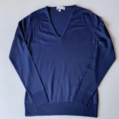 良品　ジョンスメドレー　Ｖネック　メリノウール　薄手ニット　Ｓ