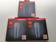 ユニクロ★ＸＬ★黒灰★超極暖ヒートテックレギンス★10分丈★３点セット