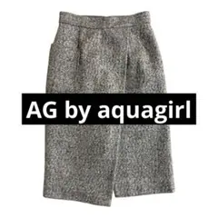 AG by aquagirl グレー ウール混紡 タイトスカート　Ｌ