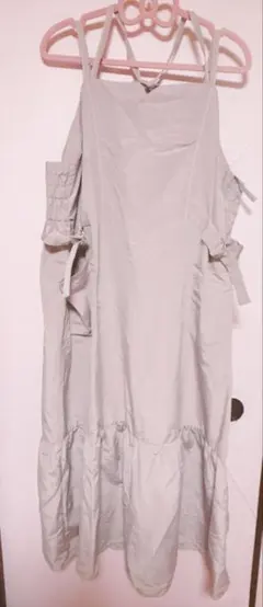 4L大きいサイズ　ピンクのロングワンピース