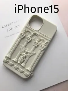 iPhone15神殿彫刻風エンジェル天使ソフトケース神話新品送料込み