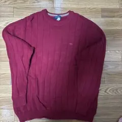 DOCKERS 赤 リブ編み セーター XL/XG