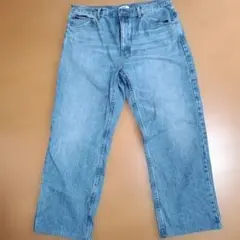 お値下げ中!祭大きいサイズライトブルー ストレートデニム 約90cm